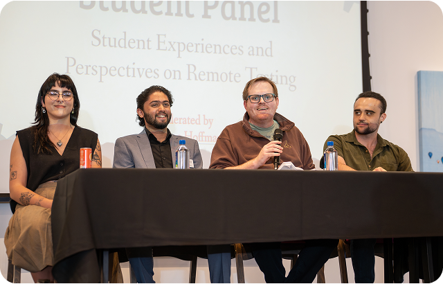 Picture of a presentation at a the Proctorio X user conferncce.