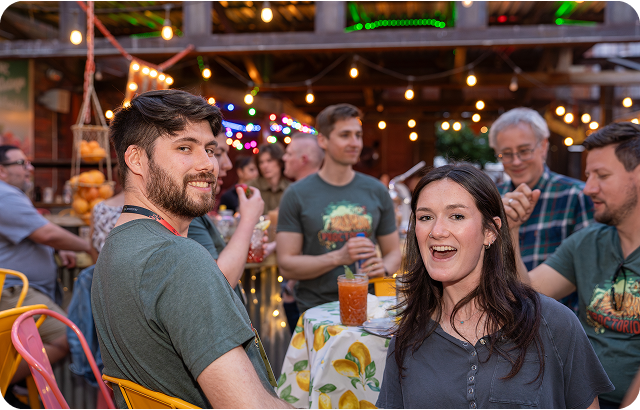 Picture of 4 poeple posing for a picture at the Proctorio user conference.